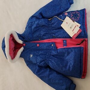 NWT Rugged Bear Toddler Girls Hooded Rain Jacket 4T